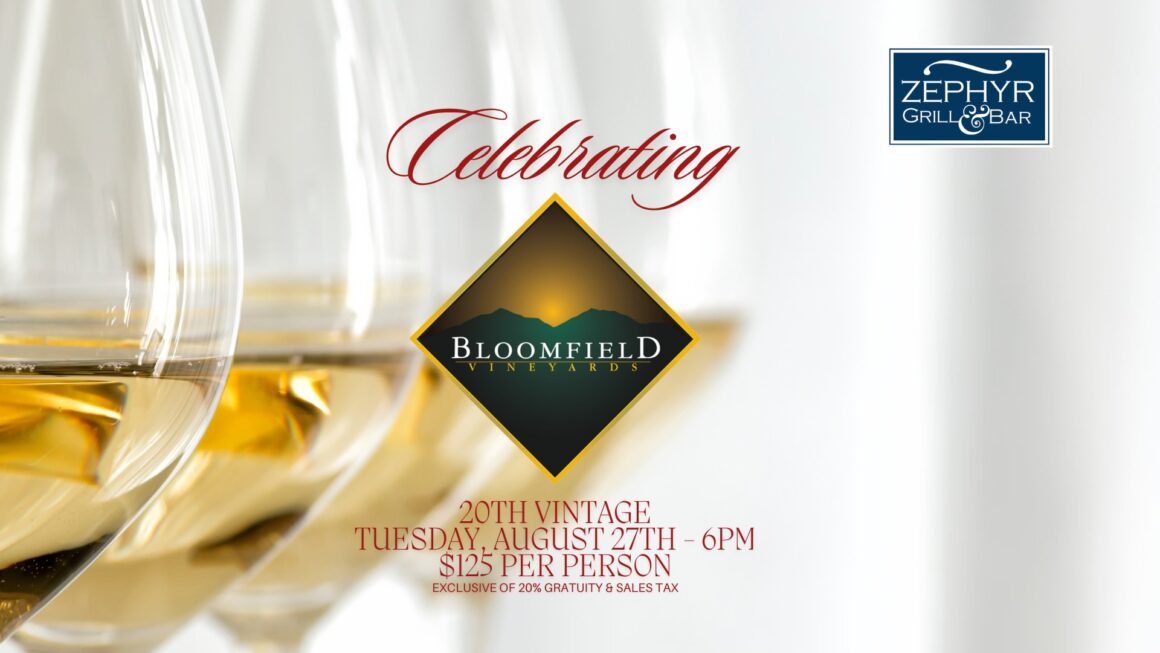 Bloomfield Vineyards Winemaker’s Dinner